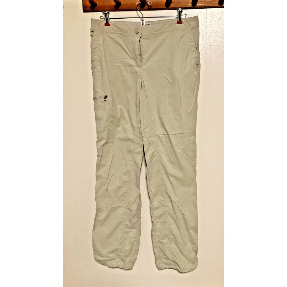 LL Bean Women’s 10 Beige Hiking Pants Technical Designer Performance
